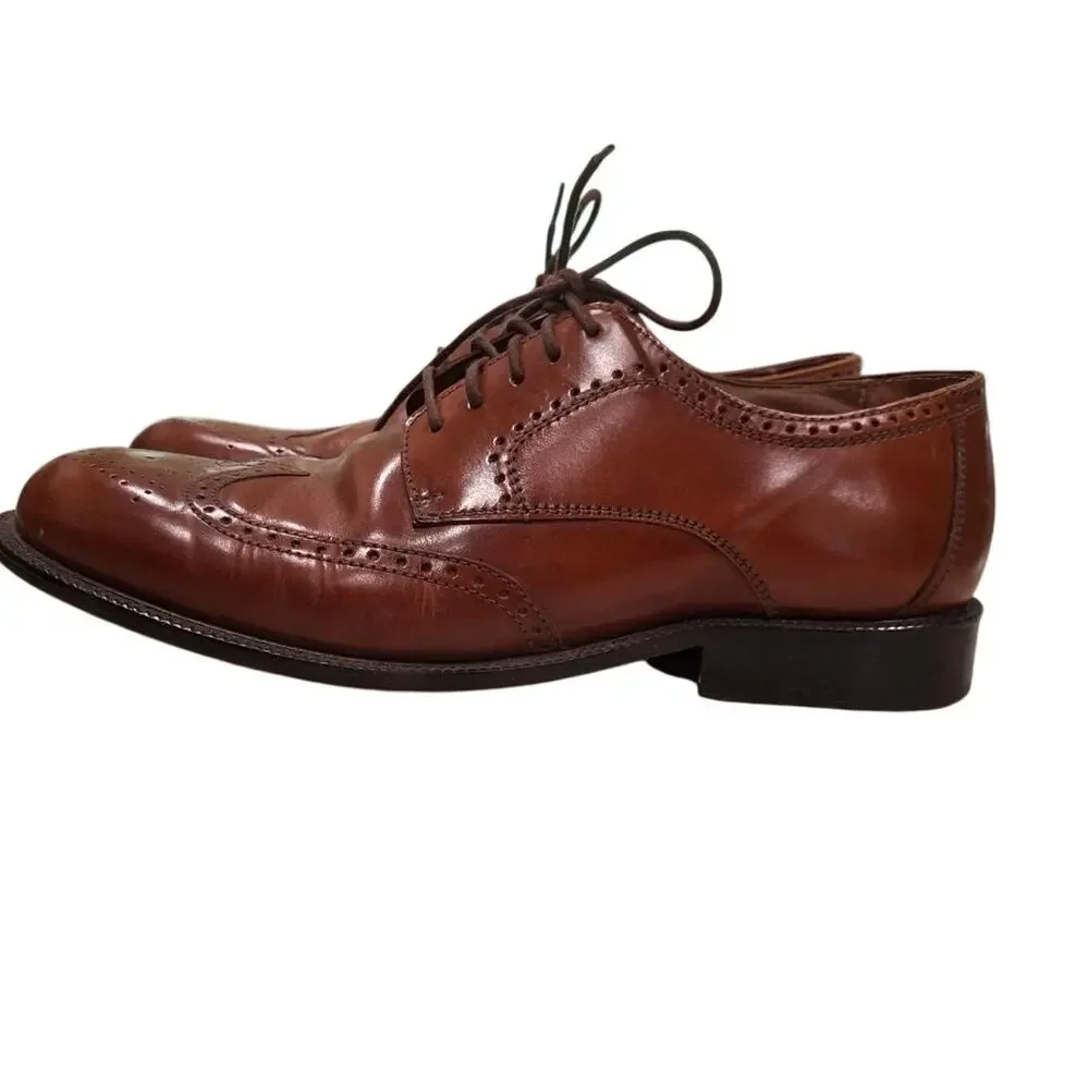 BASS Smoggie 9M Brown Leather Laceup Casual 0506 Dress